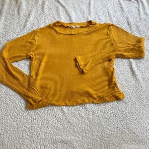 Soft yellow long sleeve top